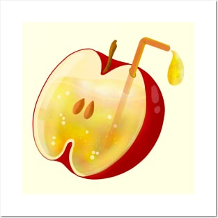 Cute Apple Juice Posters and Art